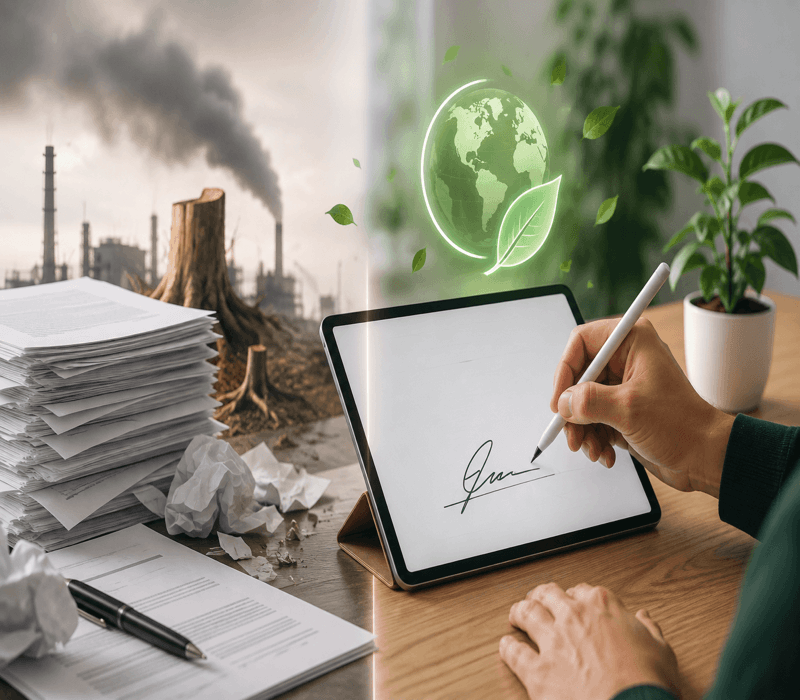 Impacto ambiental firma electrónica Ecuador